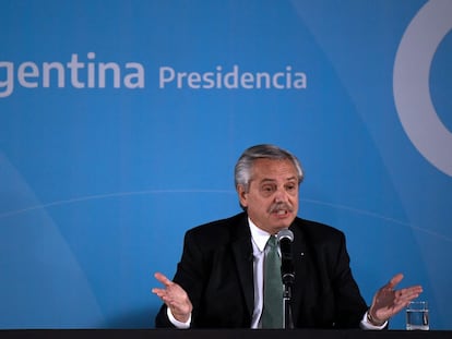 El presidente de Argentina, Alberto Fernández