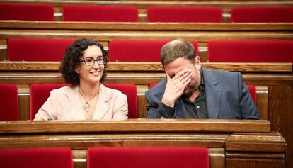 Marta Rovira i Oriol Junqueras en una imatge d'arxiu.