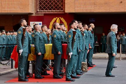 Logroño rinde homenaje a los dos guardias civiles que murieron arrollados por un camión en Sevilla