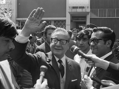 El presidente Salvador Allende en 1970.