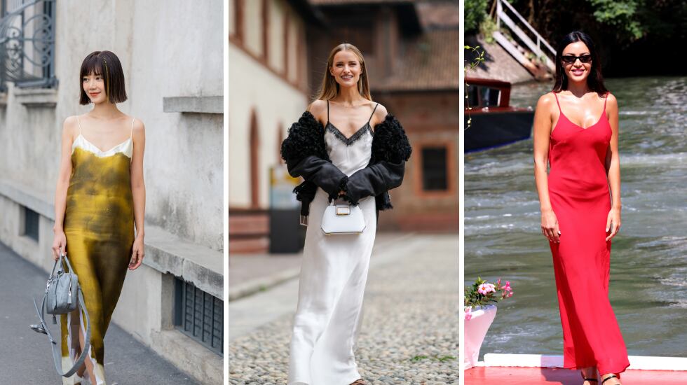 Tres propuestas inspiradoras para llevar vestidos lenceros este verano. GETTY IMAGES.