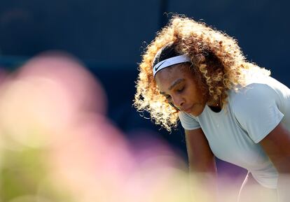 Serena Williams, esta semana durante un entrenamiento en Nueva York.