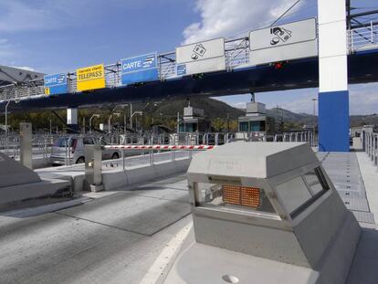 Playa de peaje de la autopista italiana A1, entre Mil&aacute;n y N&aacute;poles, operada por Atlantia.