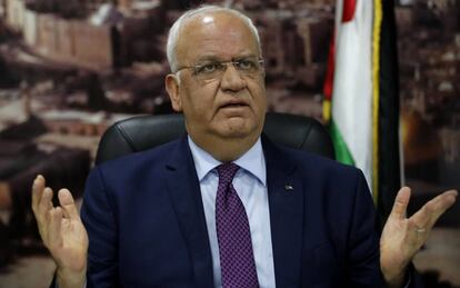 Saeb Erekat, secretario general de la OLP, en septiembre de 2018 en Ramala.