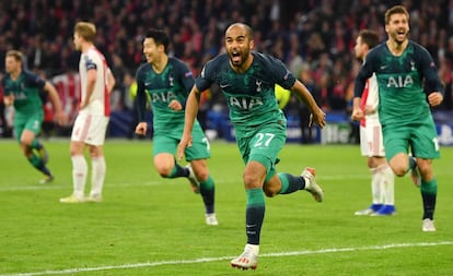 Lucas Moura marcou três vezes na partida de volta da semifinal.