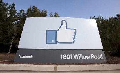 Sede corporativa do Facebook em Menlo Park, Calif&oacute;rnia.