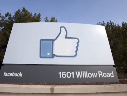 Sede corporativa do Facebook em Menlo Park, Calif&oacute;rnia.