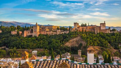 Vista panorámica de la Alhambra de Granada.