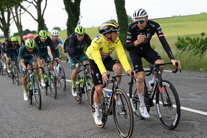 Evenepoel y Tim Wellens