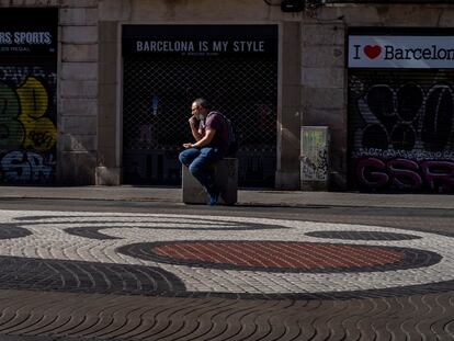 Las Rambla de Barcelona presentan un aspecto de abandono