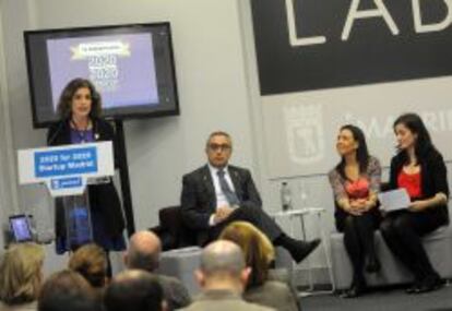 La alcaldesa de Madrid, Ana Botella, en la presentación del acto