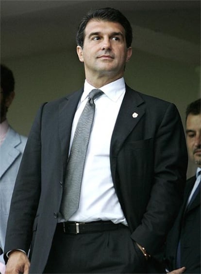 El presidente del FC Barcelona, Joan Laporta