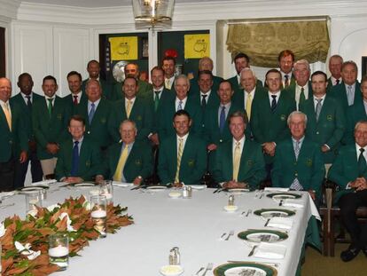 La cena de los campeones en Augusta.