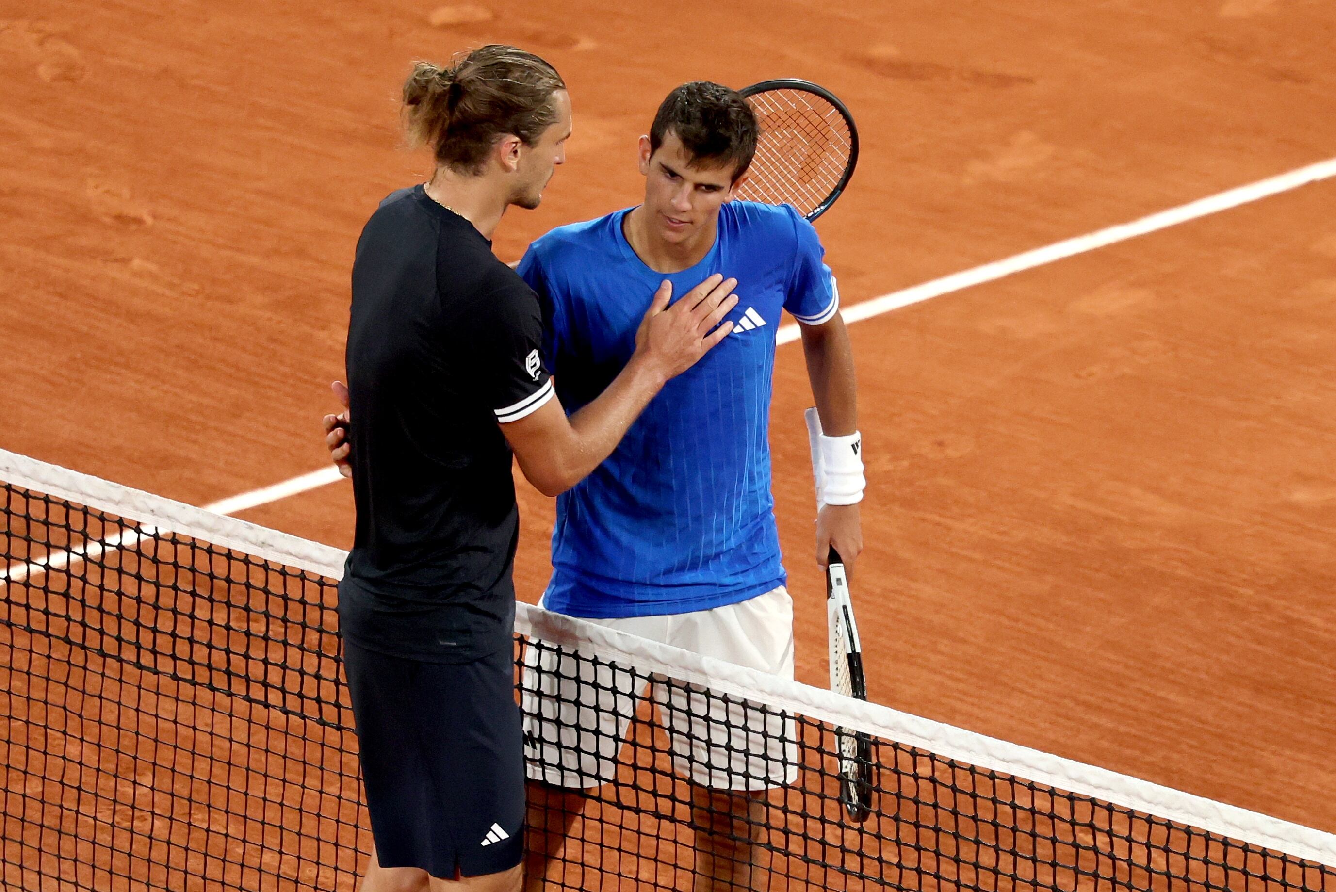 Jódar sucumbe a la majestuosidad de Zverev en Roland Garros