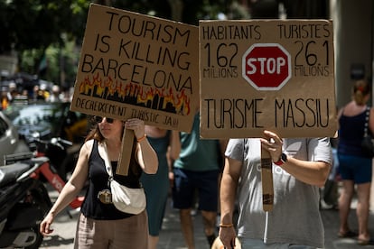 Pancartas de manifestantes