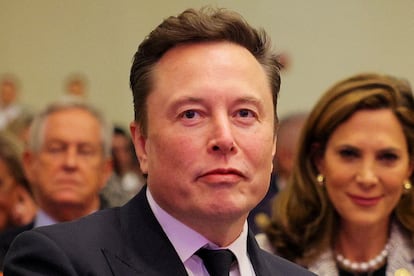 Elon Musk, el día 13 durante la reunión de Trump con los congresistas republicanos en el Capitolio, en Washington.