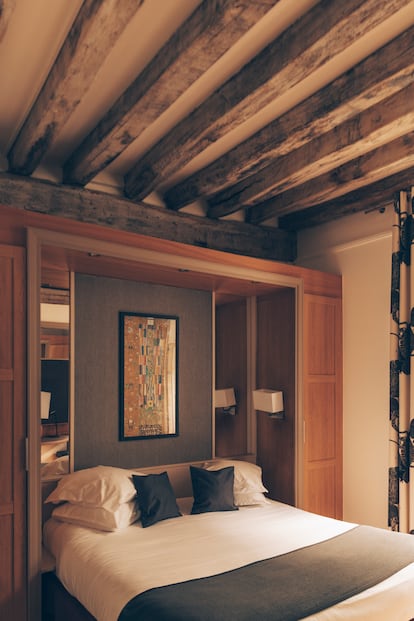Una de las habitaciones del hotel, con todo su sabor de época.
