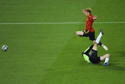 El gol de Torres ante Alemania en la final de la Eurocopa 2008.