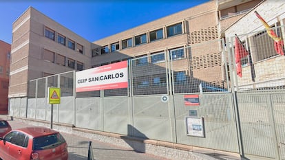 CEIP San Carlos, escuela barrio Villaverde Alto, Madrid. Foto de Google Maps