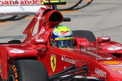 Massa en su Ferrari.