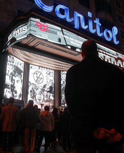 Vista del los cines Capitol de Madrid donde se estrena el documental.