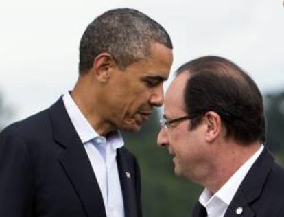 En la imagen, el presidente de EE.UU., Barack Obama (i), y su homólogo francés, François Hollande. EFE/Archivo