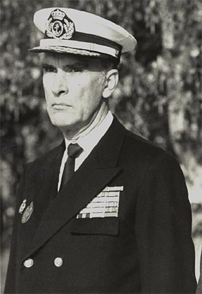 El almirante Ángel Liberal Lucini, en 1985.