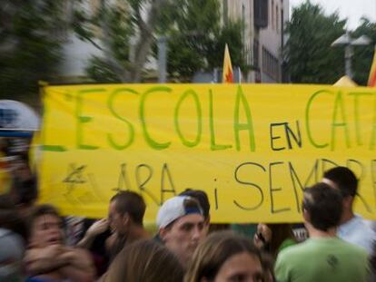 Manifestacion en la plaza Santa Anna, Matar&oacute;.