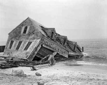 La casa Seashore, en Nueva Jersey, destruida por una tormenta en los a?os sesenta. 