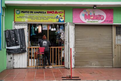 The place where an elderly person was murdered during a robbery in the La Florida neighborhood, in the locality of Engativá.