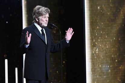 Robert Redford agradece el César de Honor.