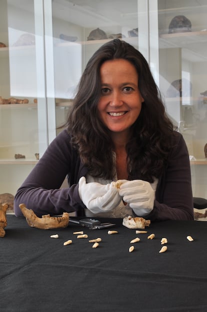 María Martinón, en su laboratorio.