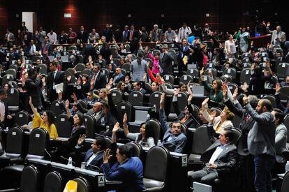 Los legisladores mexicanos en una sesión de la Cámara de Diputados.