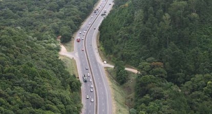 La autopista Litoral Sul, en el estado brasileño de Santa Catarina.