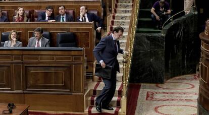 Mariano Rajoy, durante la sesión de control al Gobierno.