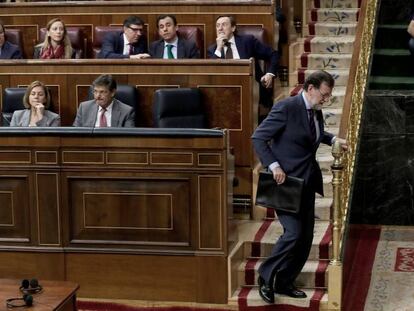 Mariano Rajoy, durante la sesión de control al Gobierno. 