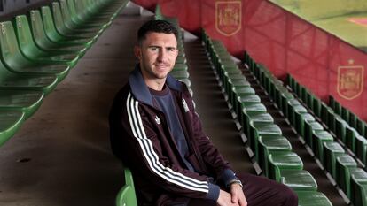 Aymeric Laporte, en la Ciudad de fútbol de Las Rozas.