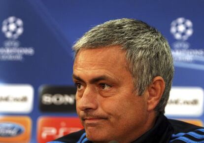 Mourinho, durante la comparecencia de prensa en Nicosia