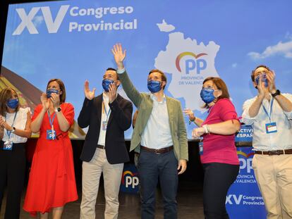 Pablo Casado, clausura el XV Congreso del PP de Valencia que eligió a Vicent Momp