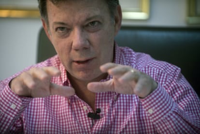 President Juan Manuel Santos has a more than 90-percent approval rating after 100 days in office.