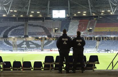 Estaba todo listo en Hannover para el amistoso entre Alemania y Holanda.