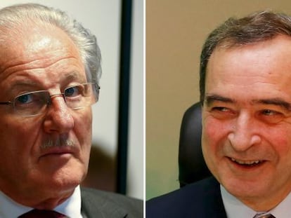 Wolfgang Reitzle y Bruno Lafont, primeros ejecutivos de las cementeras Holcim y Lafarge, respectivamente.