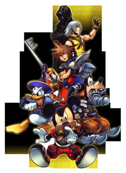 Los personajes del videojuego 'Kingdom hearts'.