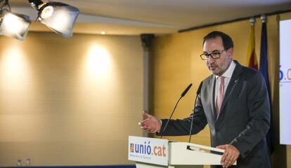 Ramon, Espadaler, en un momento de la rueda de prensa.