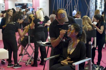 Demostración de maquillaje durante la edición del año pasado.