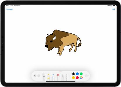 Uso de la función Continuidad en dibujo con un iPad