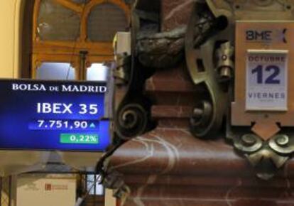 La Bolsa española reducía las pérdidas cosechadas en los primeros compases de la sesión y su principal indicador, el IBEX 35, bajaba veinte minutos después de iniciado el periodo de contratación un ligero 0,04 %, hasta situarse en los 7.730,70 puntos.