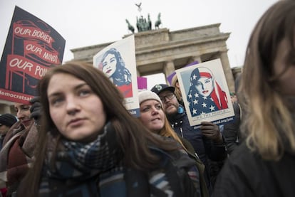 'Marcha de las Mujeres' contra Donald Trump en Berlín (Alemania).