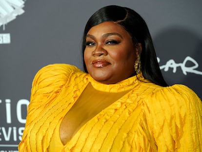 Da'Vine Joy Randolph, en la gala de los Critics Choice, donde fue galardonada por su papel de Mary Lamb en 'Los que se quedan', el 4 de diciembre en Los Ángeles, California.