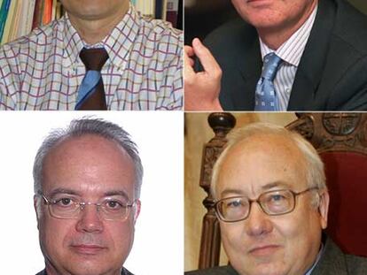 Gerardo Ruiz-Rico, Pedro González Trevijano, Enoch Albertí y José Luis Cascajo.